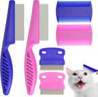 Flea Comb for Cats Dogs, 6 Pack Pet Lice Comb Set Pet Grooming Pets for Small, Medium & Large PetsPink - Image 11