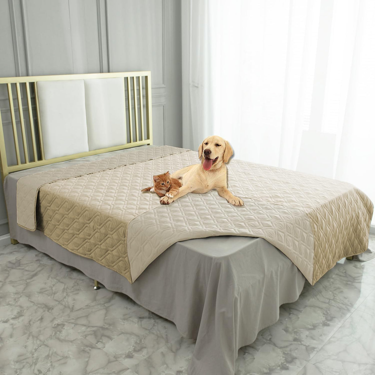 Ameritex Waterproof Dog Bed Cover Pet Blanket for Furniture Bed Couch Sofa Reversible - Image 13