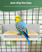 Side profile of the durable polypropylene bird food bowl