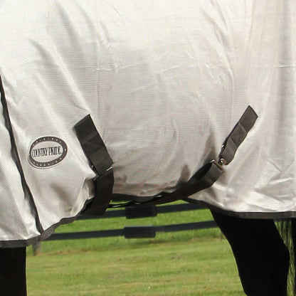 Country Pride horse turnout blanket showing shoulder gussets and nylon chest lining