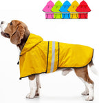 Premium imported doggy rain gear showing hood and collar alignment