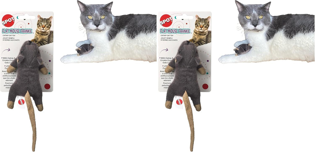 SPOT Big Mouse Bertha Cat Toy with Catnip - Lifelike Plush Mouse, Crinkle Sound, Large 7in Size, for Cuddling, Chasing, Playing - Assorted Colors - Image 13