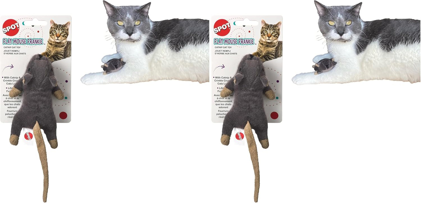 SPOT Big Mouse Bertha Cat Toy with Catnip - Lifelike Plush Mouse, Crinkle Sound, Large 7in Size, for Cuddling, Chasing, Playing - Assorted Colors - Image 13