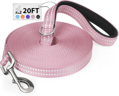 Long Dog Leash XiaZ Training Leashes 10/15/20/30/50/100ft Long Lead for Dogs 10ft Training Leash for Outside Blue 10 Foot Nylon Padded Handle Reflective Hiking Yard - Image 13