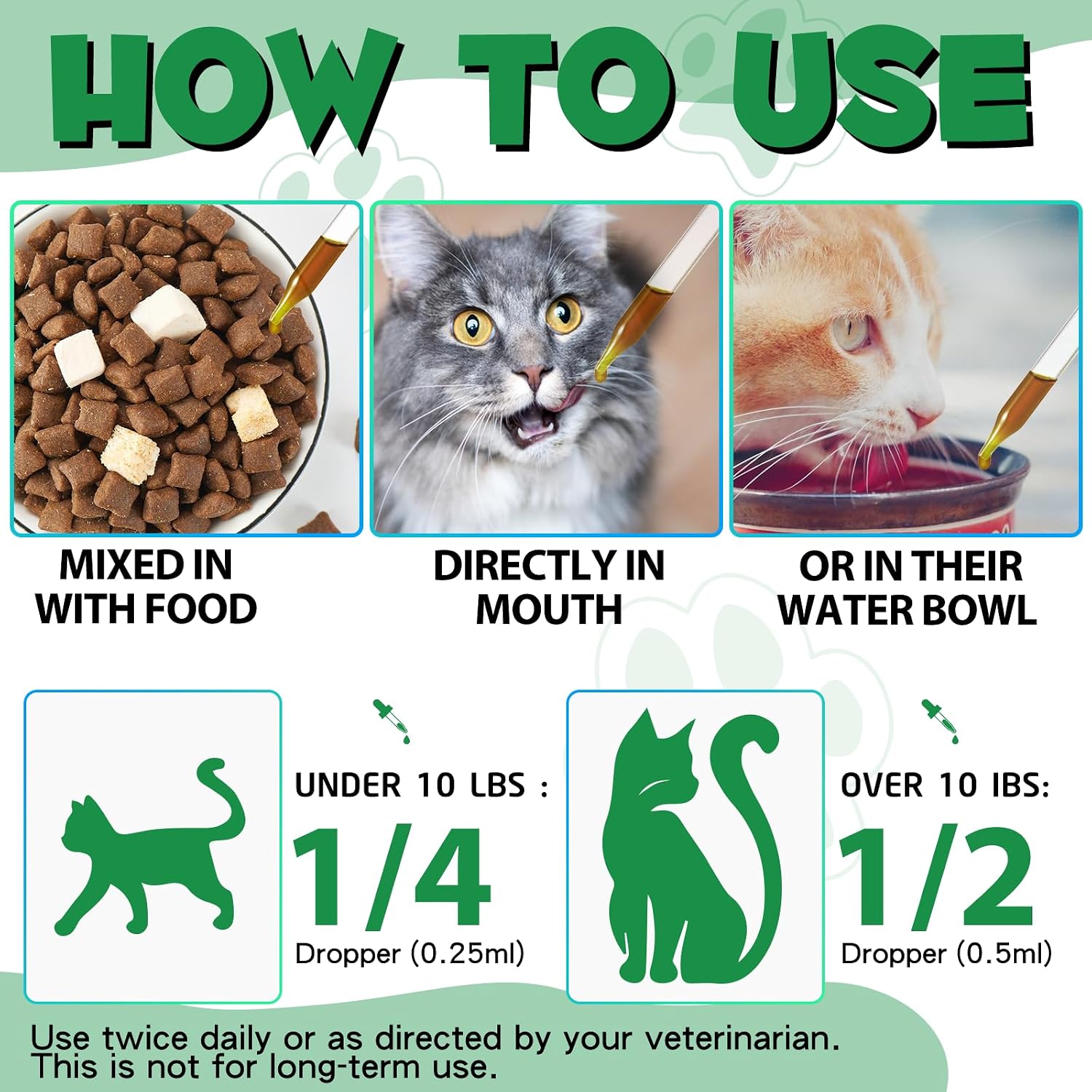 Anti-parasite digestive support drops showing the easy liquid application process