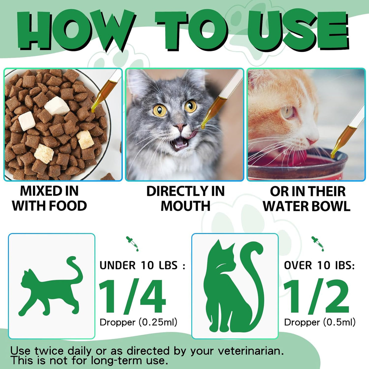 Anti-parasite digestive support drops showing the easy liquid application process