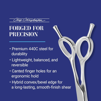 Complete Chris Christensen four piece classic shear kit with silver brushed finish