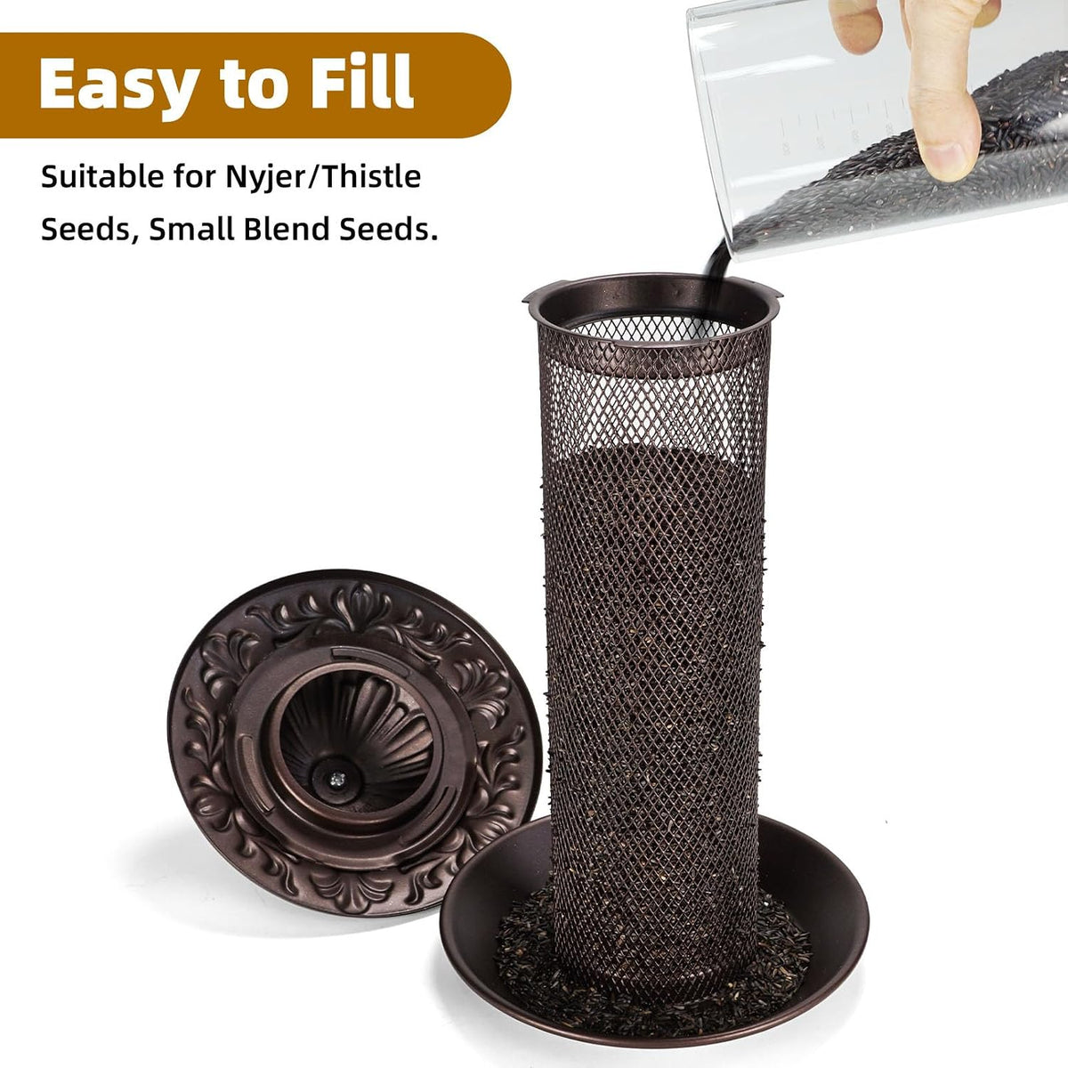 Nyjer/Thistle Seeds Wild Bird Feeder 2 Pack,All-Metal Material - Image 2