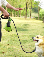 Dog owner walking with the Gobeigo silent pouch attached securely to their belt loop without swaying