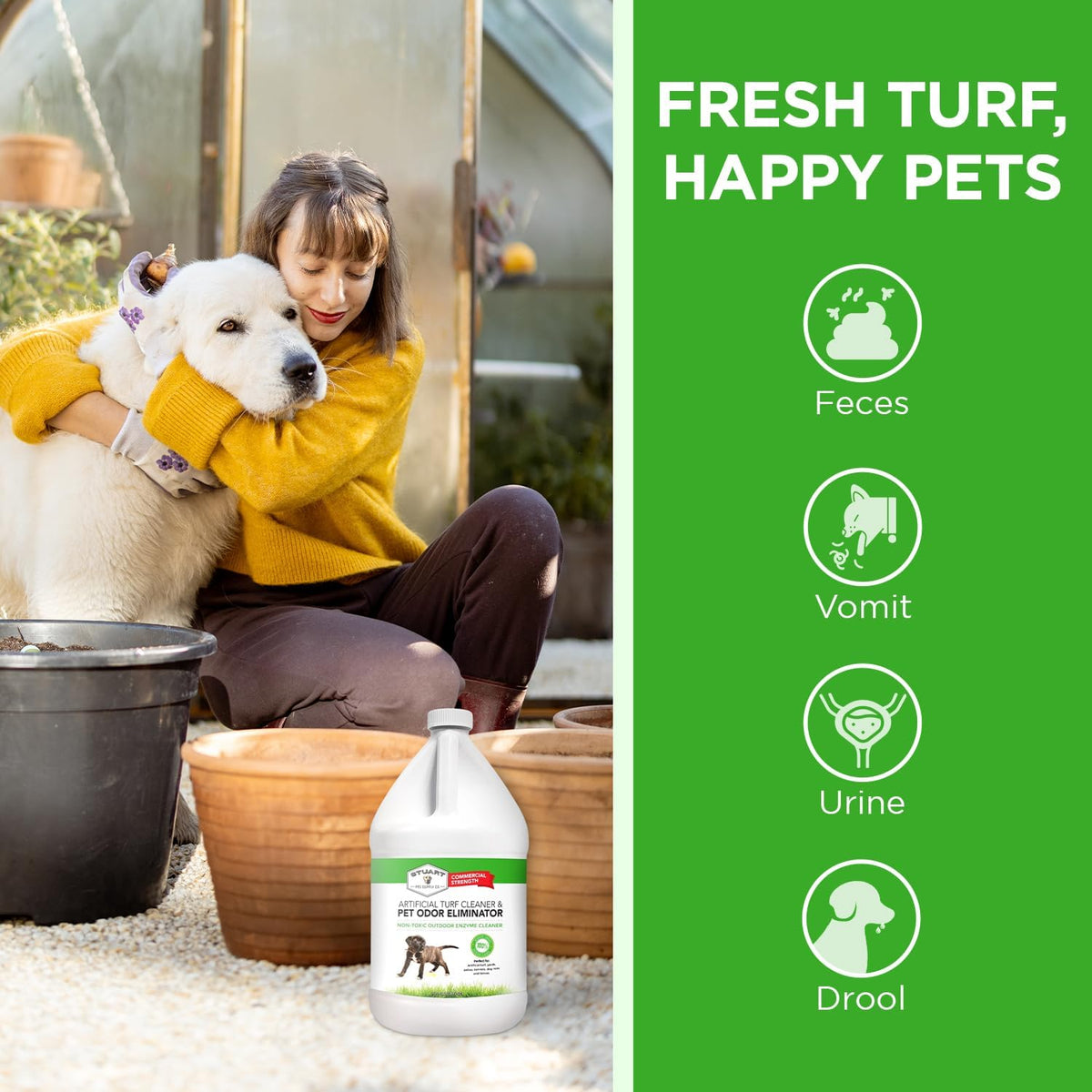 Stuart Pet Supply commercial strength urine neutralizer liquid formulation for artificial grass maintenance