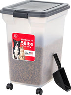 IRIS USA Dog Food Storage Container 58 Lb, Airtight Large Pet Food Storage Bin with Wheels, for Dog Cat Bird Chicken Food, Holds Up to 58 lbs, Keep Fresh, BPA Free, Made in USA, Black - Image 13