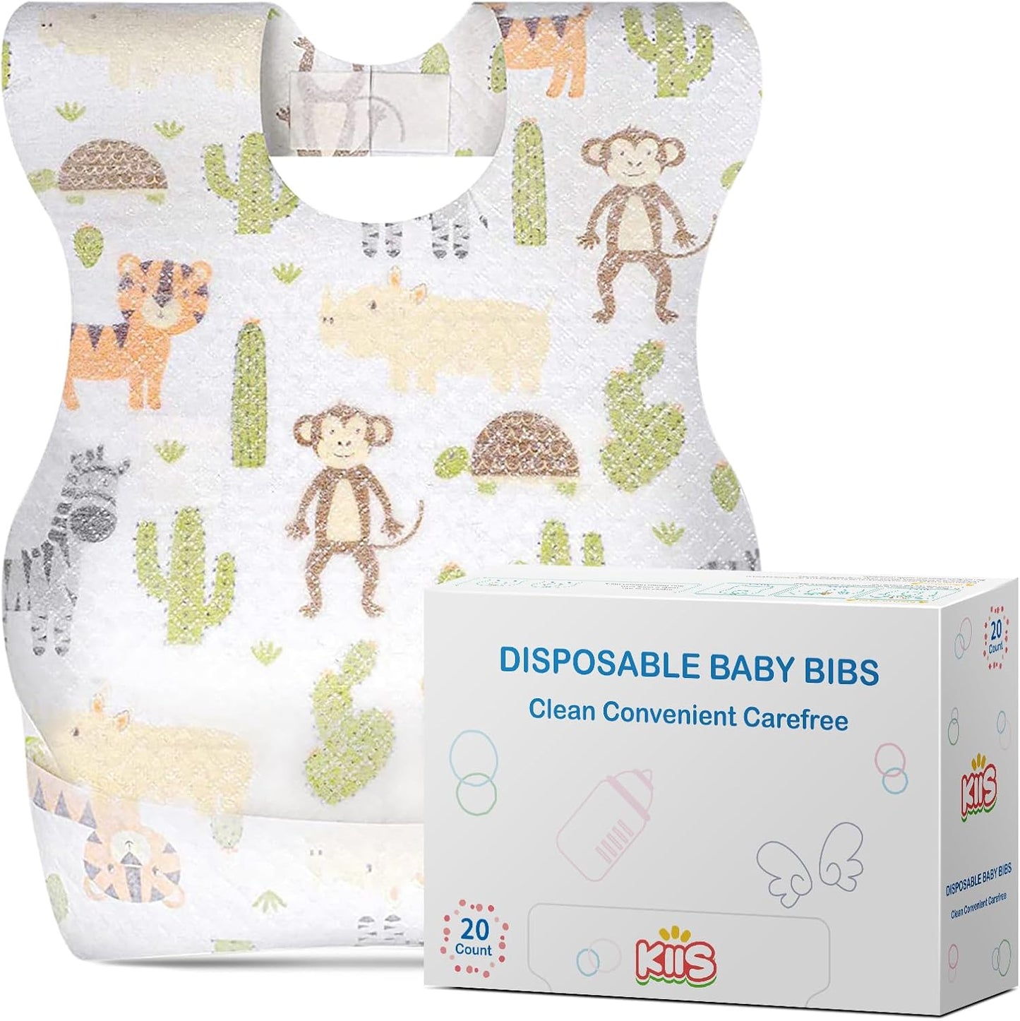 Kiis disposable baby bibs front view packaging