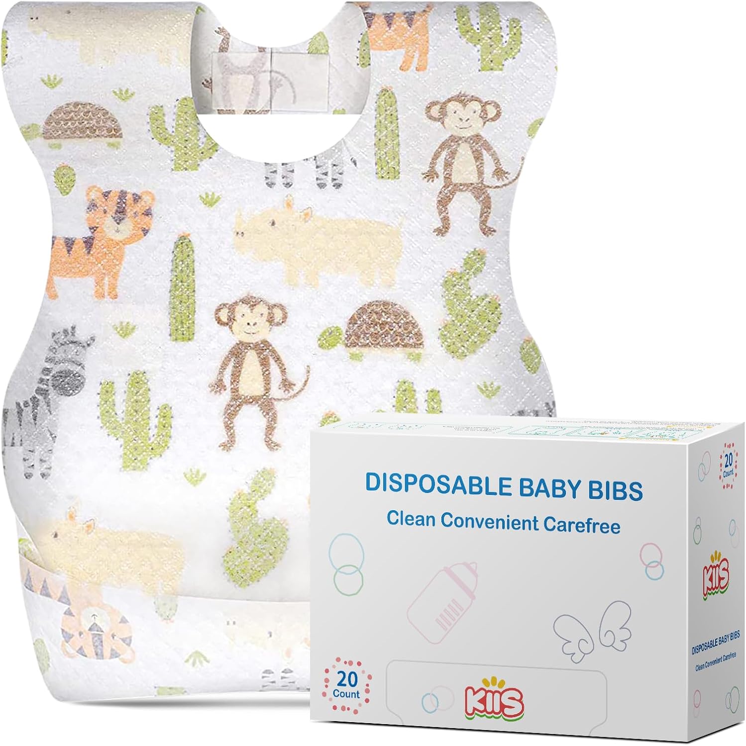 Kiis disposable baby bibs front view packaging