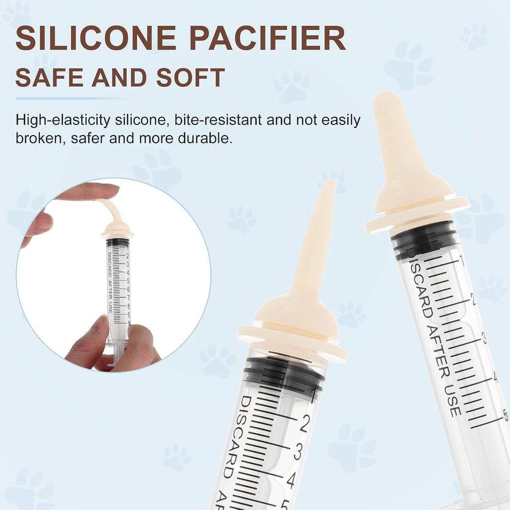 Pre-punched silicone nursing nipples included in the GLIDESMOOTH pet care solution