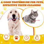 Long handle pet dental cleaning brush for large and small dogs