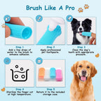 Close up of 360 degree dog finger brush design