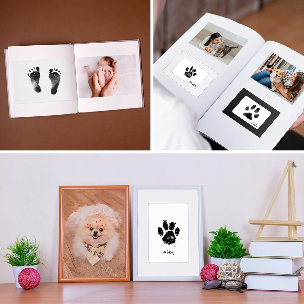 Nabance Inkless Paw Print Kit for Dogs, Cats, Pet Paw & Nose Print, 3 Pack - Image 6