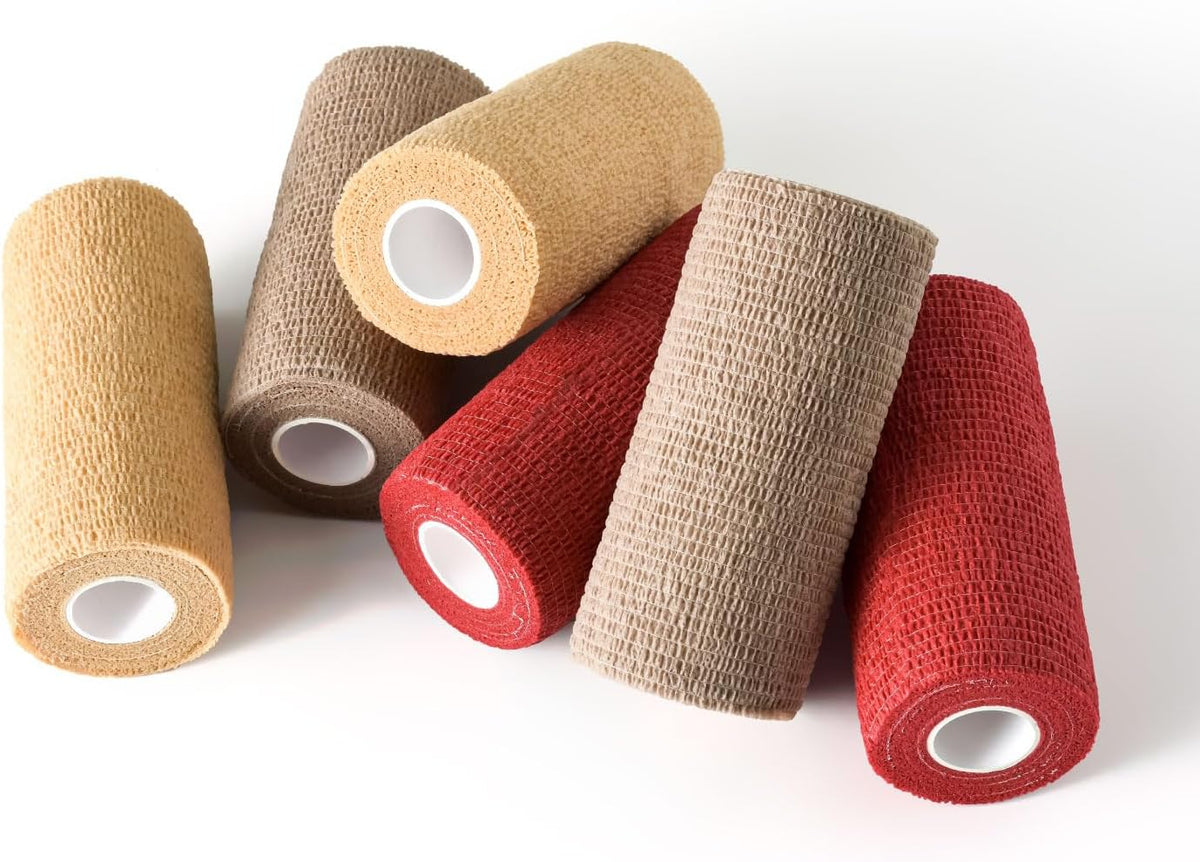 WePet Pet Wrap, Self-Adhesive, Only Sticks to Itself, Non-Woven Tape for Dog Legs, Paws, Wounds, First Aid Cohesive Gauze for Horse, Cat, Bird, Animal, 6 Rolls, 2 Inch, Pawprints A - Image 9