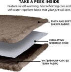 Machine washable self warming pet blanket for home furniture protection