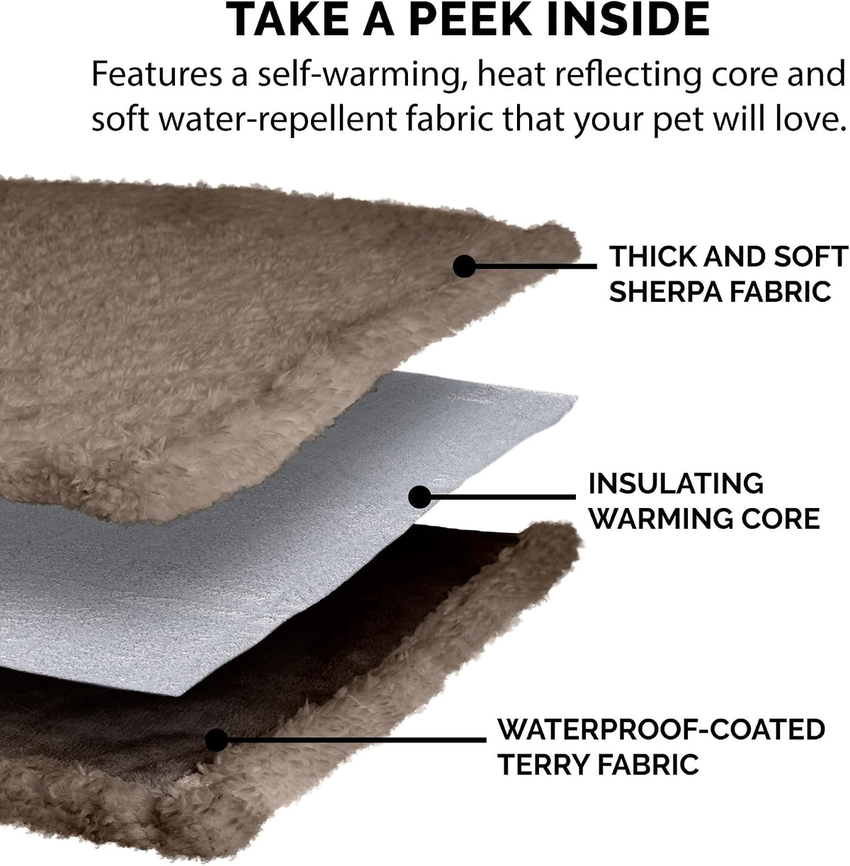 Machine washable self warming pet blanket for home furniture protection