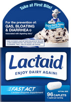 Lactaid Fast Act Lactose Intolerance Relief Caplets, Lactase Enzyme to Prevent Gas, Bloating and Diarrhea Due to Lactose Sensitivity, Single-Serve Supplements for Travel and On-The-Go, 60 Count - Image 7