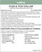 Packaging of Cabins dog flea collar set