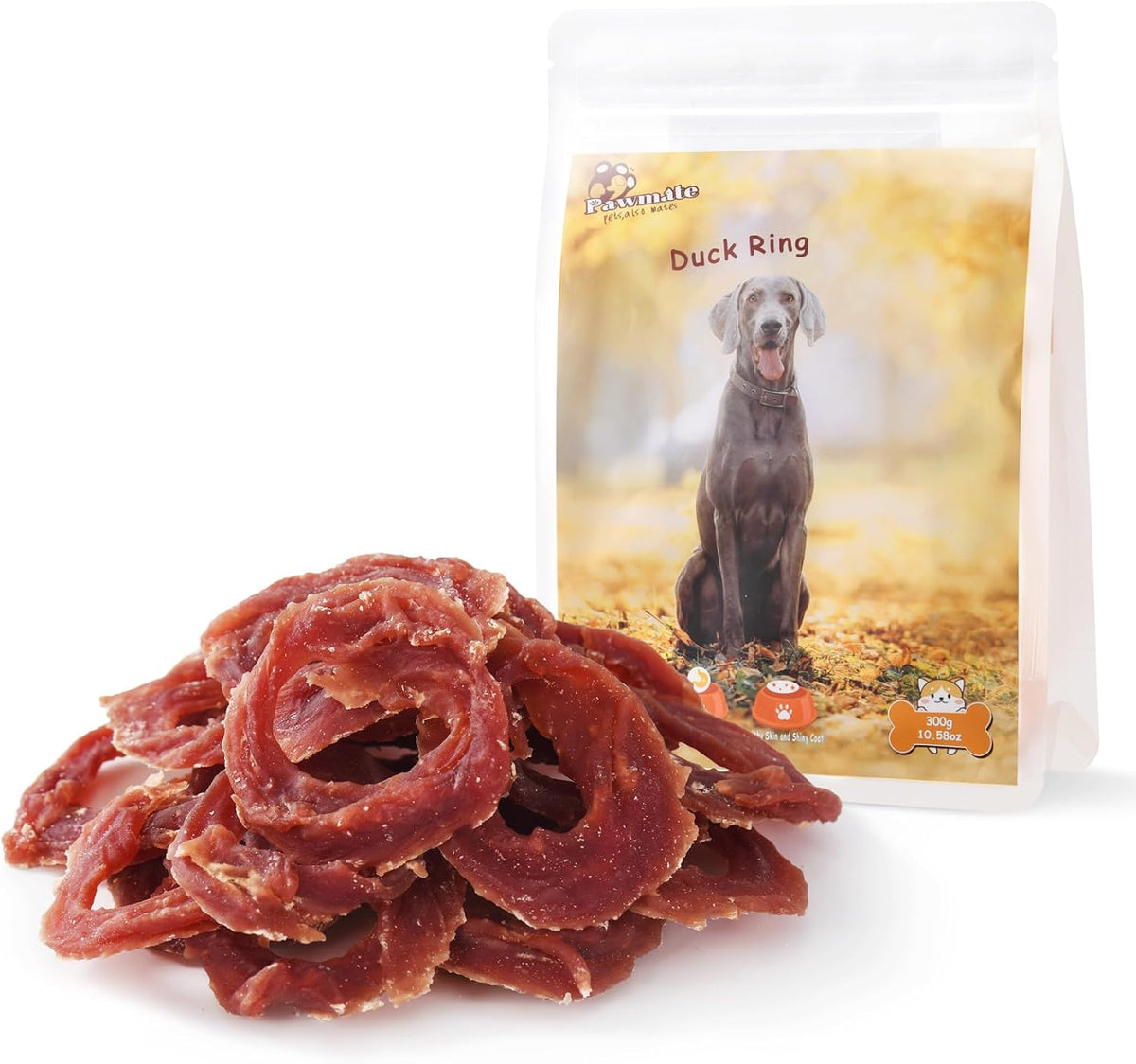 Pawmate Dog Treats Chicken Jerky Rings, Rawhide-Free Grain-Free Real Dried Tenders Natural Chicken Breast Dog Chewy Training Snacks for Small Medium Large Dogs Large Pack, 10.6 oz - Image 12