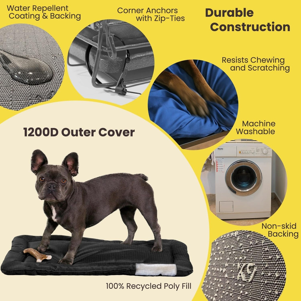 Non-skid rubberized bottom of K9 Ballistics travel dog mat