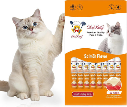 Cat Treats Lickable | Grain-Free Cat Food Toppers, High Protein | Creamy Puree Squeeze Ups with Vitamin E & Taurine, Digestible Formula | 0.5 oz. Each Tube, Chicken & Seafood Mix Variety | 20 Tubes - Image 15