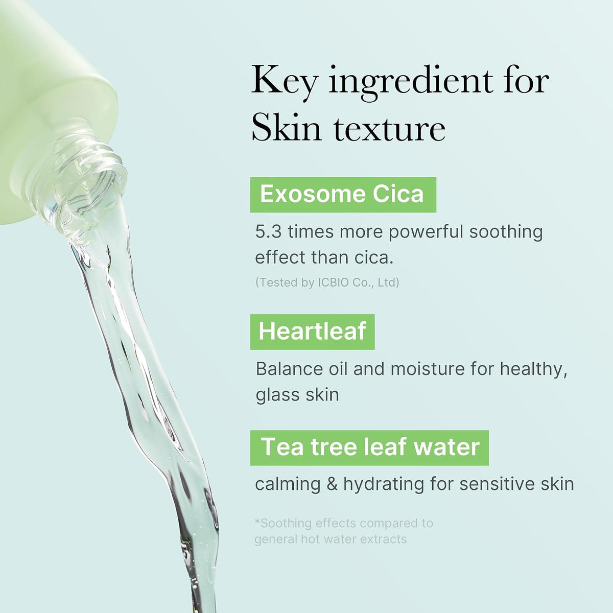 Medicube soothing toner texture and liquid drop