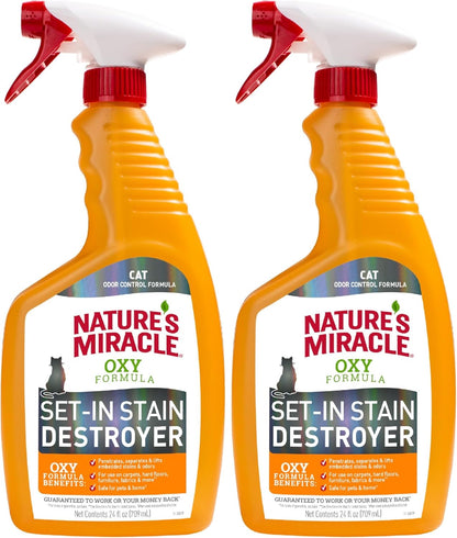 Nature's Miracle Just for Cats Oxy Stain and Odor Remover, 24 fl oz - Image 10