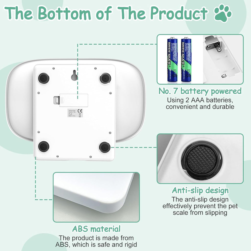 Portable small animal scale displaying a high precision weight measurement.