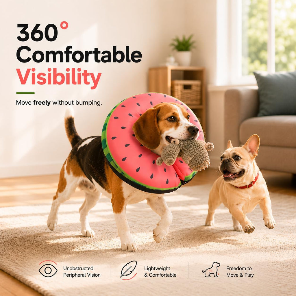 Breathable pet recovery collar for post surgery healing