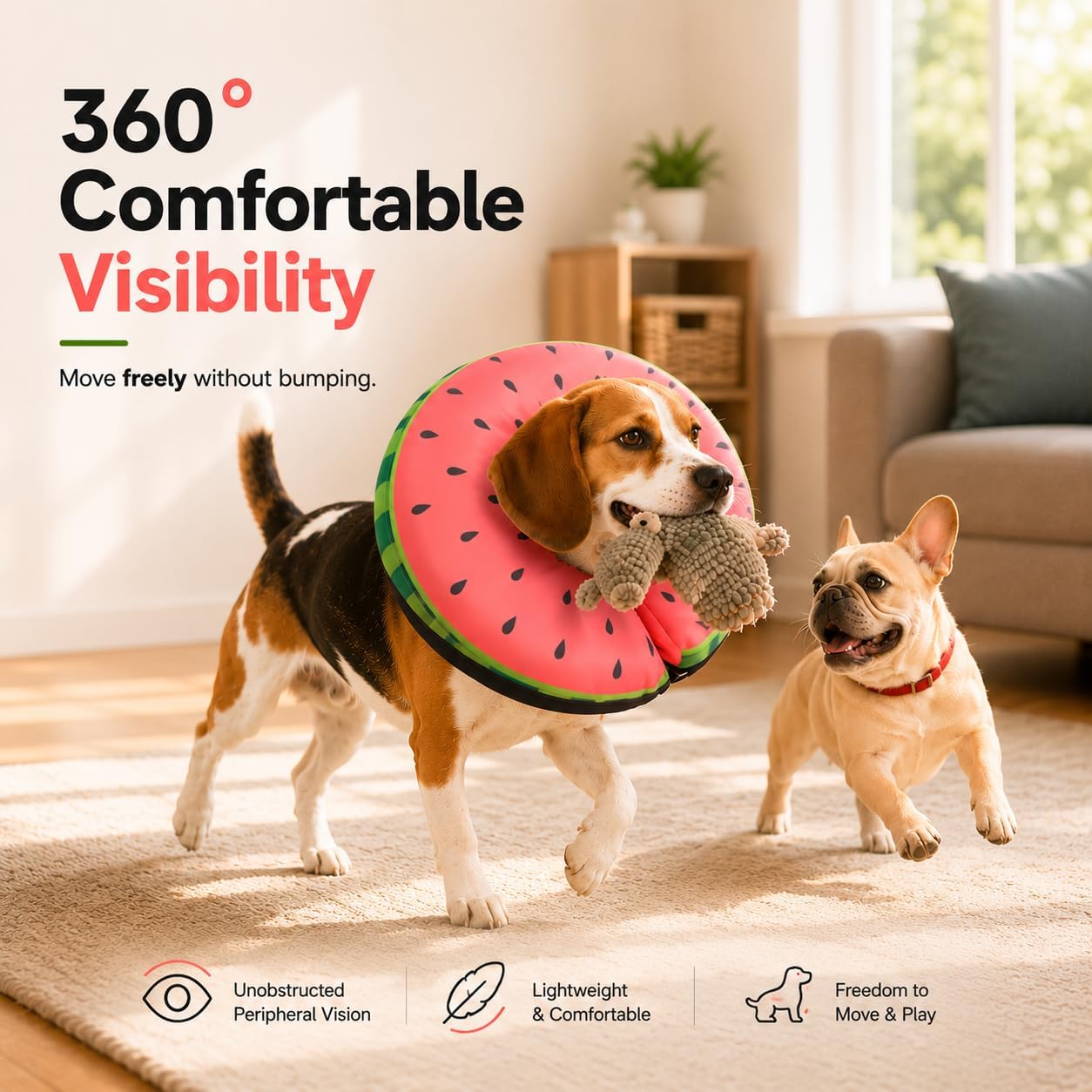 Breathable pet recovery collar for post surgery healing