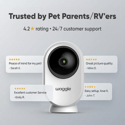 Waggle RV Mini Camera - 1080p HD Wireless Security Camera for RVs - Built-in SD Card (128GB), 2-Way Audio, Night Vision & Motion Detection - Ideal for Indoor Use - WiFi & Subscription Required - Image 9