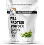 It's Just! Pea Protein Powder front view of 1.5 pound bag showing plant-based labels.