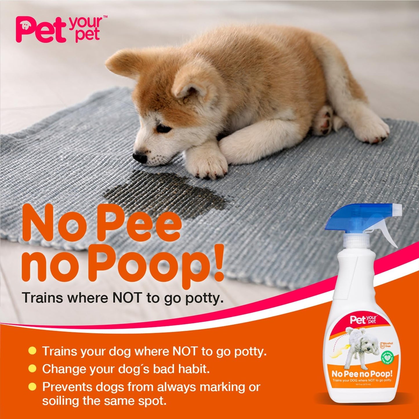 Pet Your Pet no marking spray application on furniture