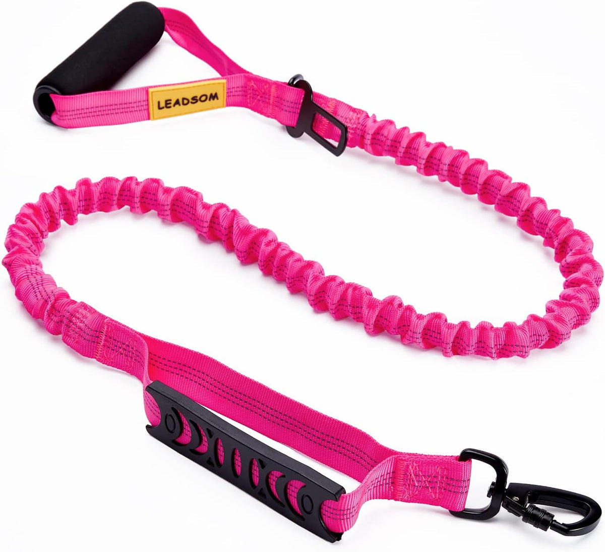6FT Highly Reflective Heavy Duty Elastic Bungee Medium and Large Dog Leash Shock Absorbing with Comfortable Padded Handle and Traffic Handle Suitable for Training - Image 12