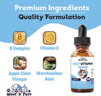Nutrient rich cat multivitamin drop tincture bottle packaging detail