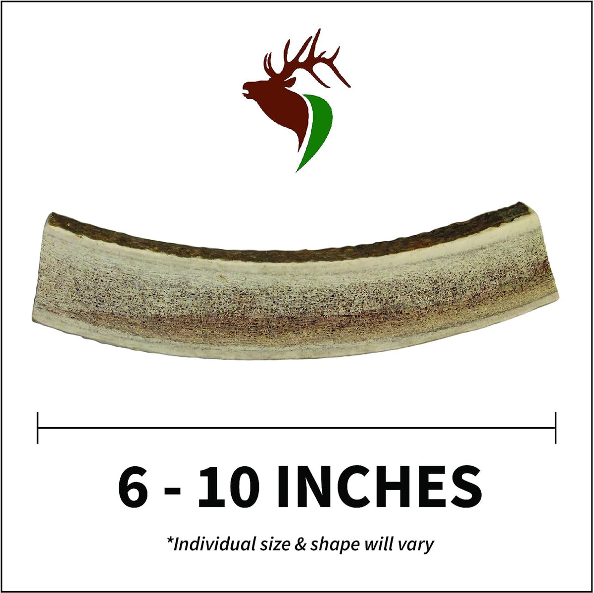 Premium Grade A natural shed USA elk antler split chew for large dogs over fifty pounds