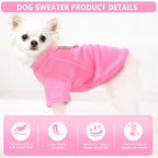 Two pieces of authentic warm pet apparel laid flat showing the sleeveless design
