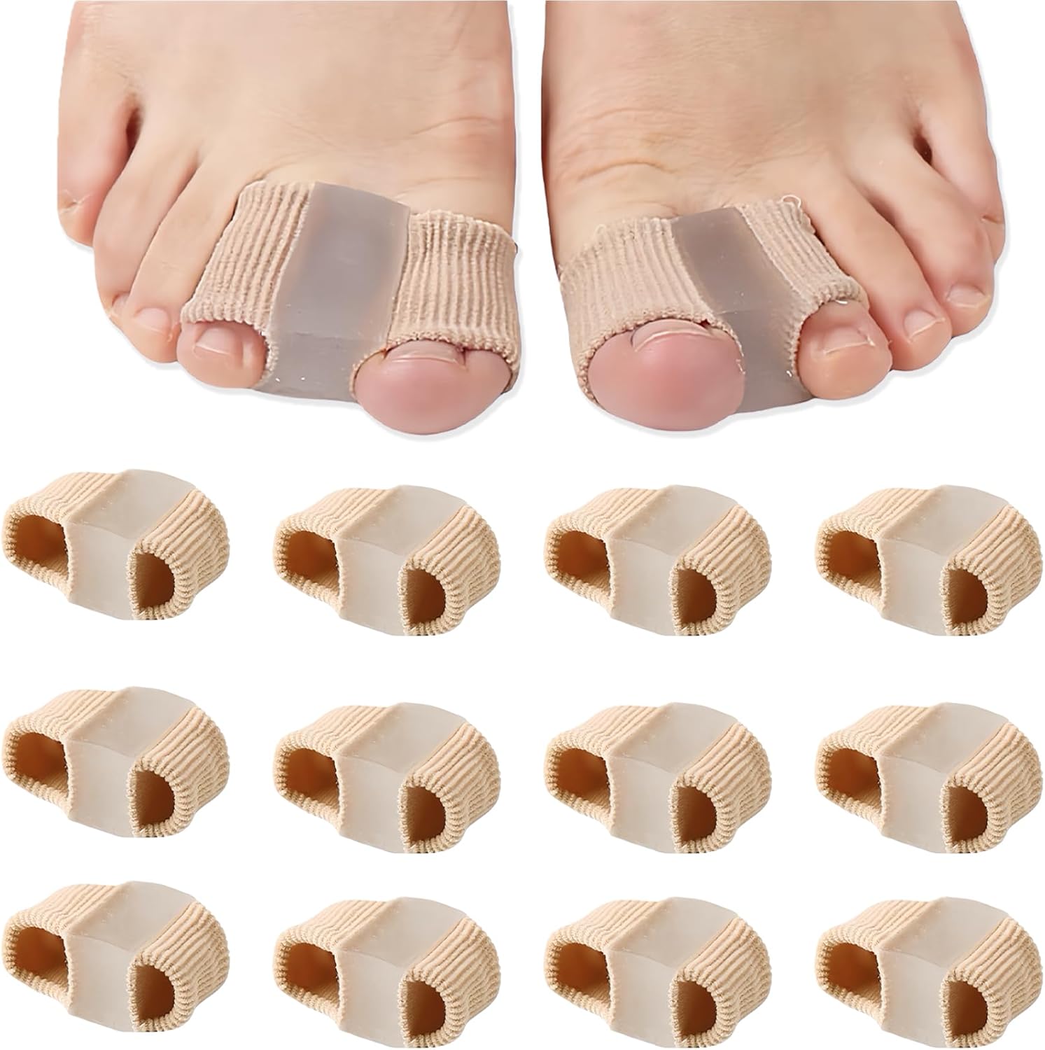 Whycalon gel toe separators for bunions front view