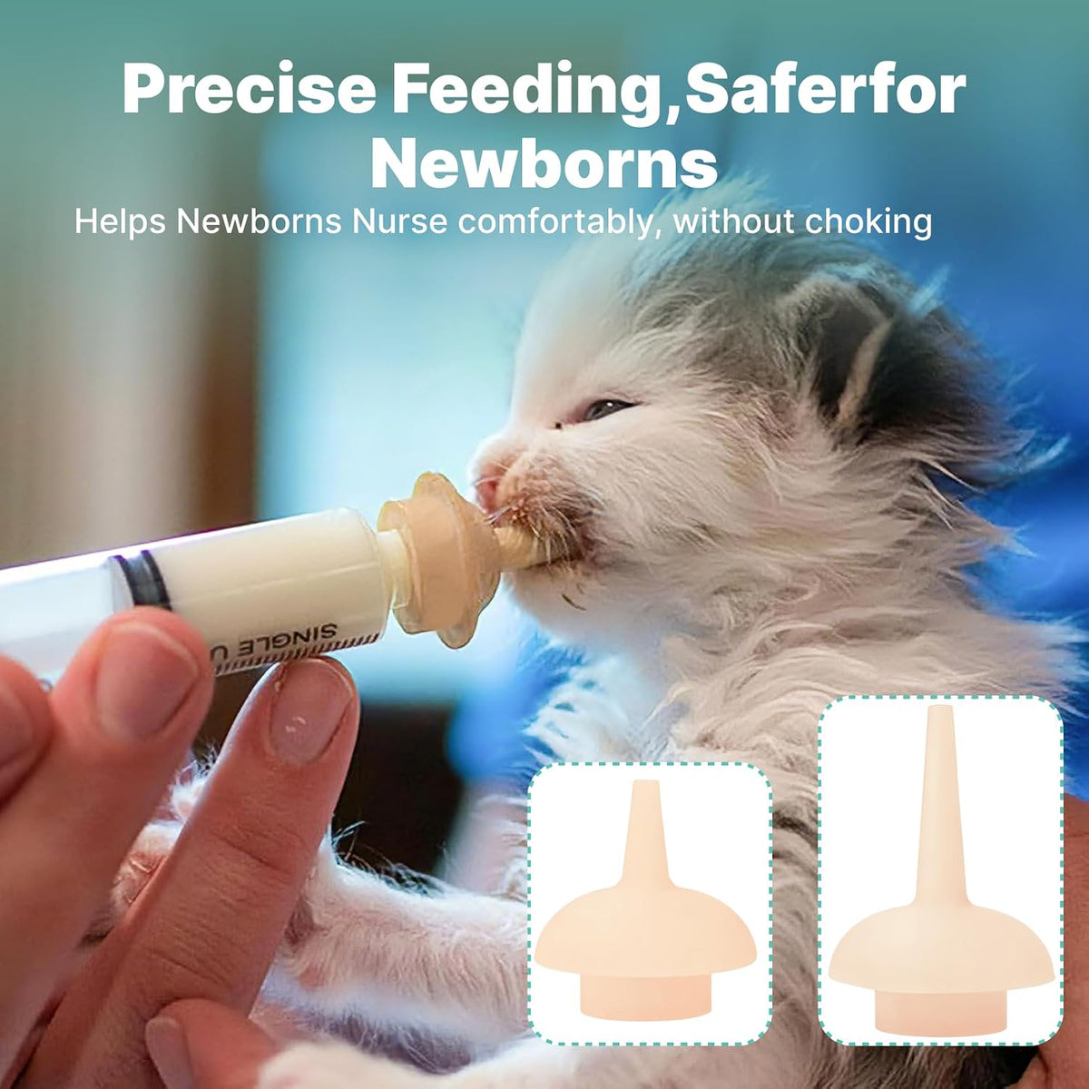 Packaged view of the ZingFsh pet nursing kit illustrating the complete collection of non toxic silicone pacifiers