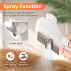 Livekey steam pet brush showing stainless steel teeth