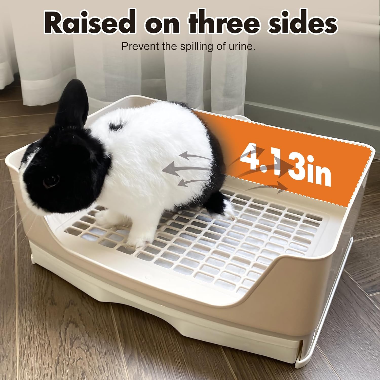 Top down view of Yuoaes bunny toilet with protective grate