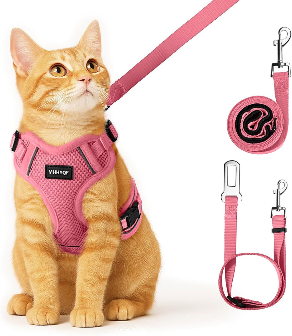 Cat Harness and Leash for Walking, Cat Car Harness, Escape Proof Soft Adjustable Vest Harnesses for Cats, Easy Control Breathable Reflective Strips Harness, Kitten Harness and Leash Set, Black, S - Image 12
