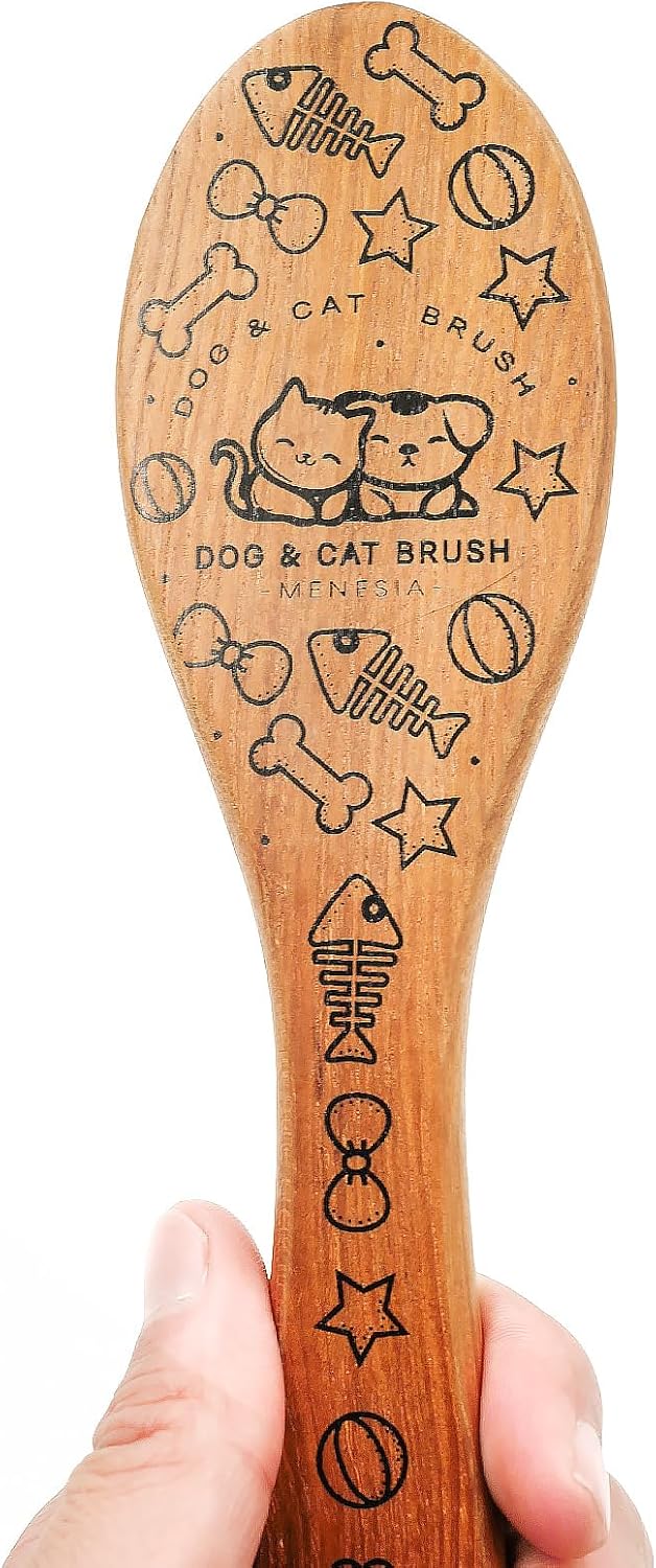 Menesia gentle massage and dandruff removal brush for short hair pets