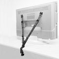 JOLIRSBOX child proof TV safety straps front view showing heavy duty metal plates and black adjustable nylon webbing.