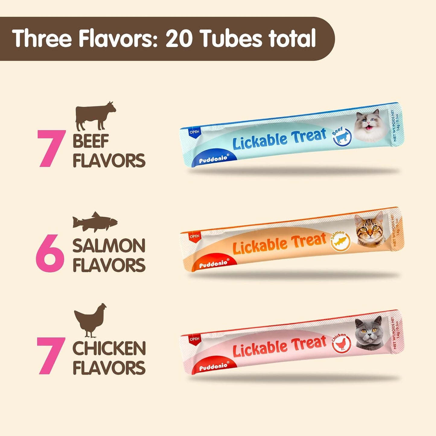 Lickable Cat Treats, Real Meat First Puree, Minimal Ingredients, No Fillers or Gums, High Protein Natural Cat Snacks, 0.5oz Tubes (Pack of 20) - Image 9