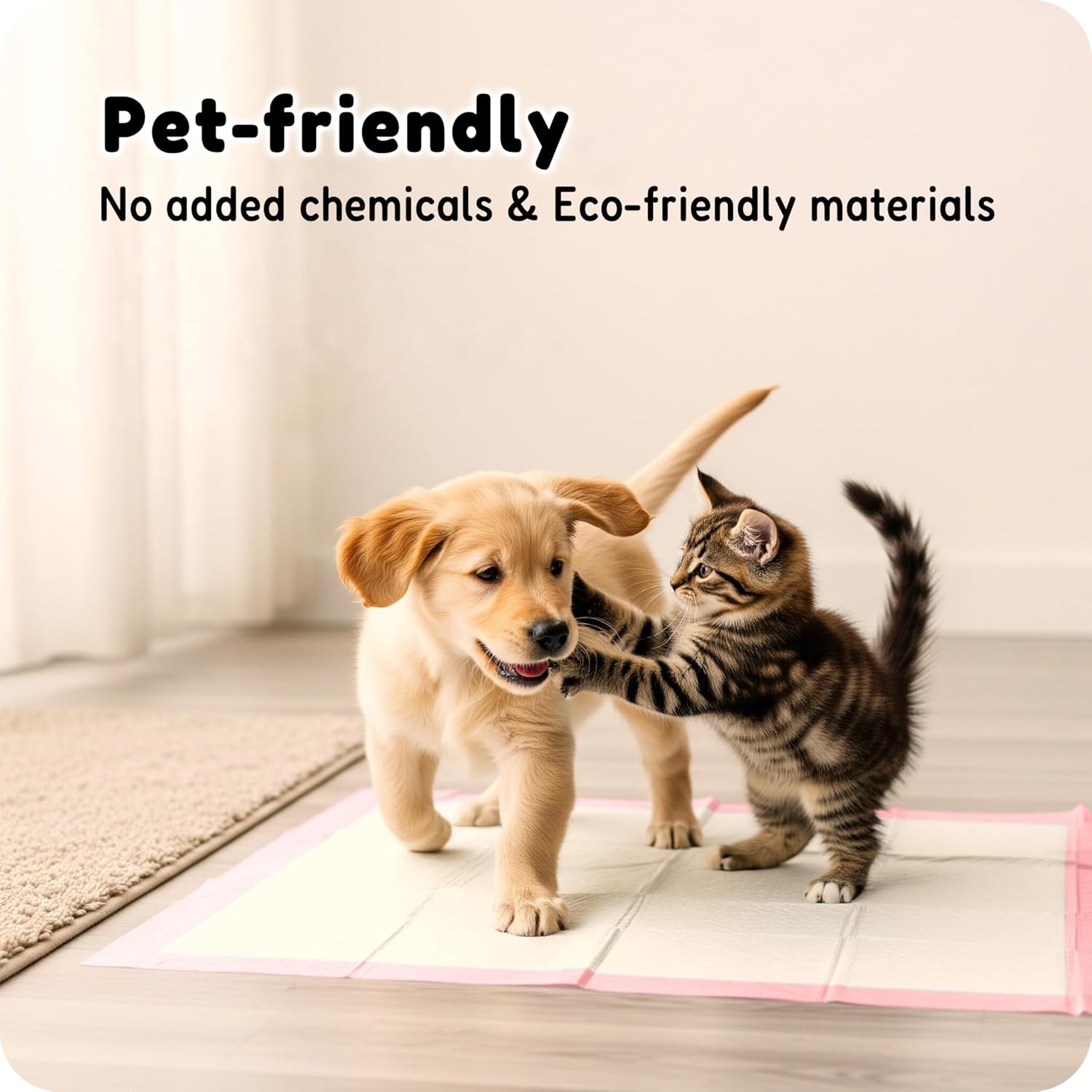 MoMoCo 23x23 Pink Puppy Pads 100ct, 6-Layer Dog Pee Pads for Small Dogs - Image 9